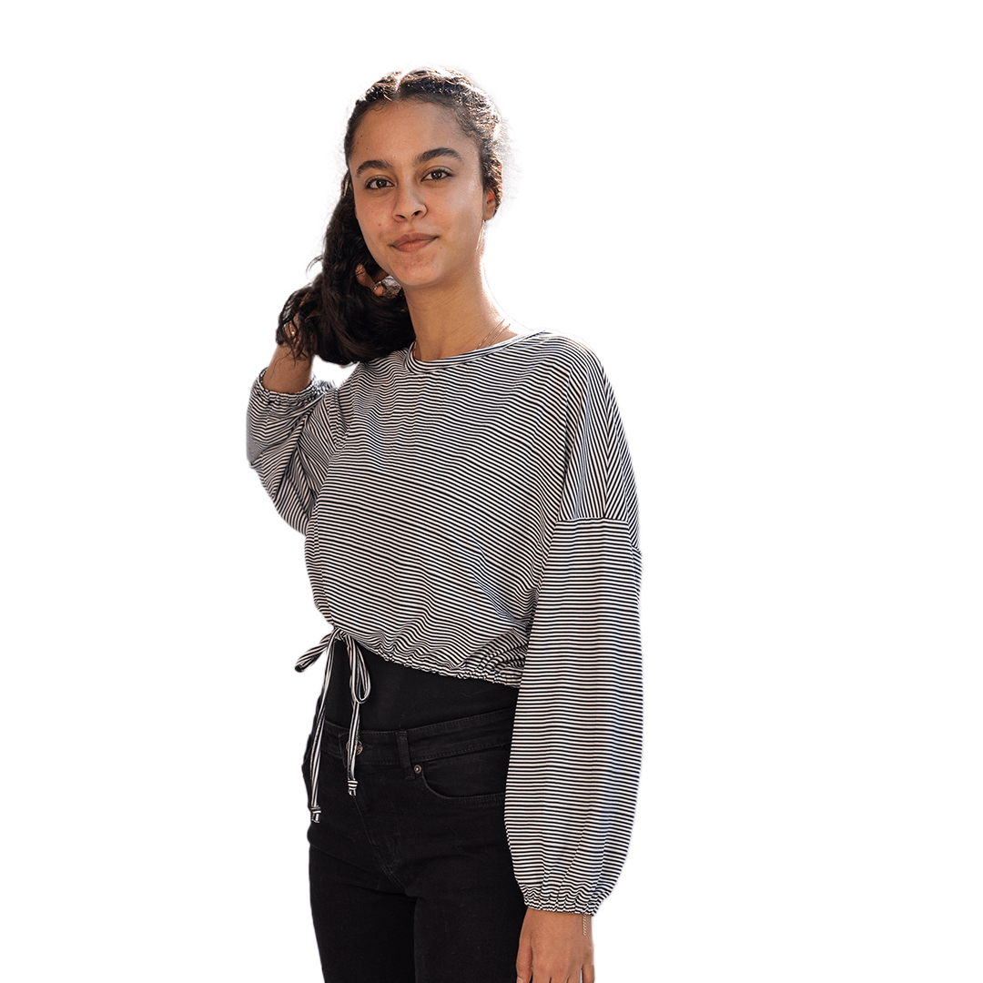 Moonlit Breeze Cropped Sweatshirt (Mono Narrow)