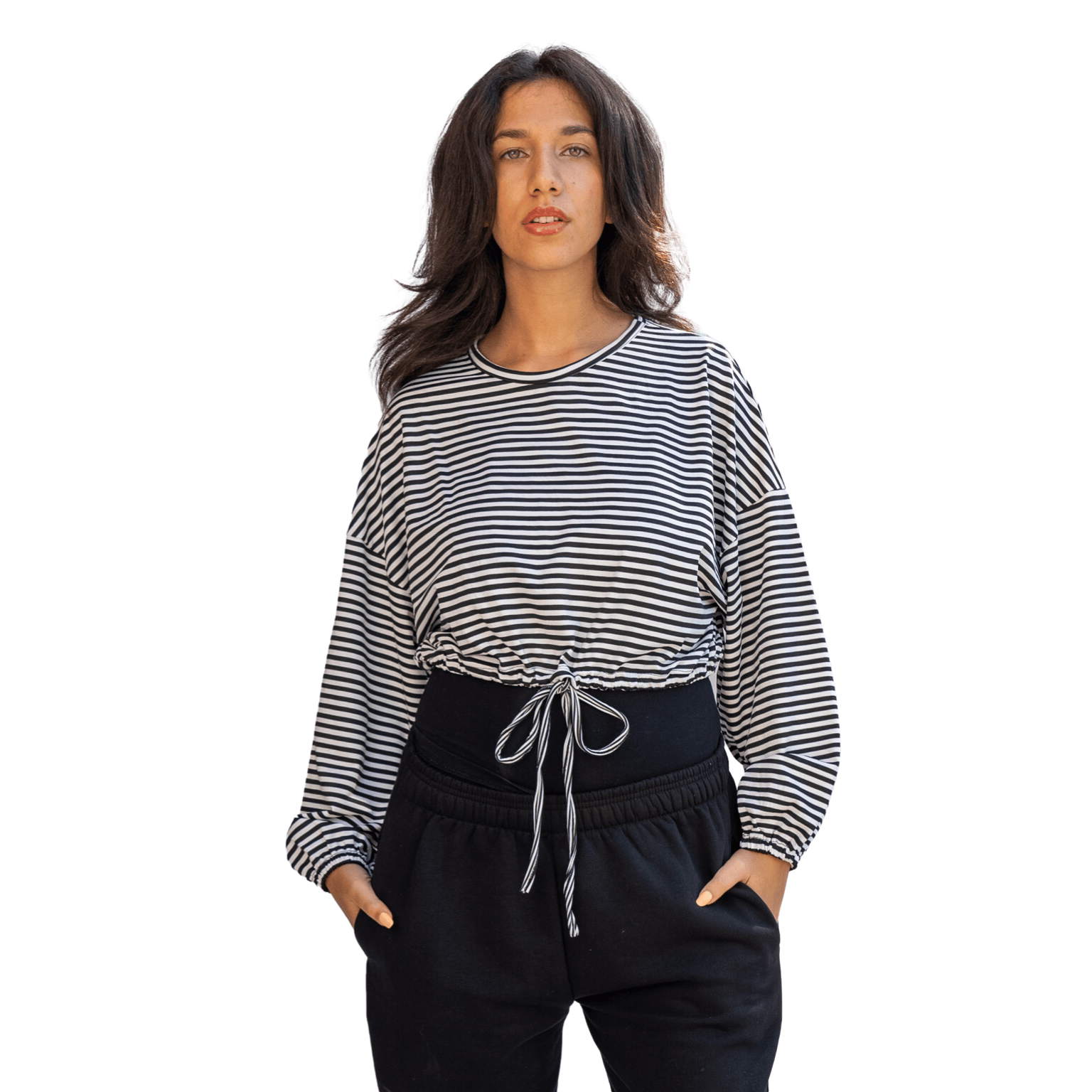 Moonlit Breeze Cropped Sweatshirt (Mono Wide)