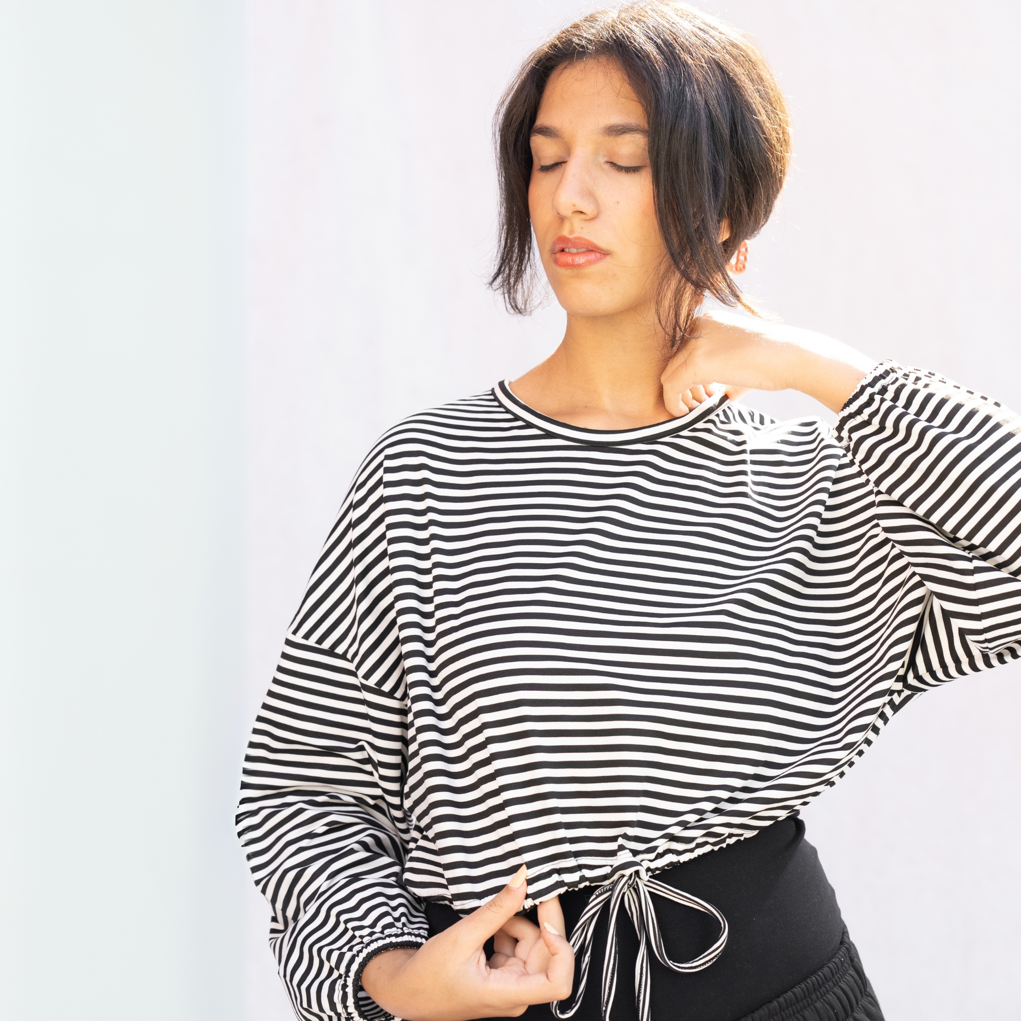 Moonlit Breeze Cropped Sweatshirt (Mono Wide)